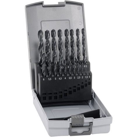 Alpen 802311100 HSS Metall-Spiralbohrer-Set 19teilig    DIN 338 Zylinderschaft 1 Set