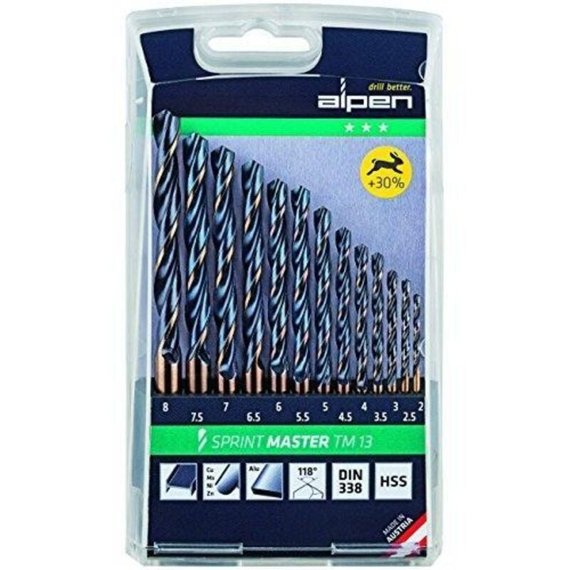 Alpen 811102100 Foret Coque ''Sprint Master'' Tm, 0 V, Gris, 28 X 0,5 Mm