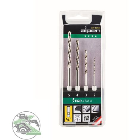 Alpen Bohrer Kassette Pro ATM 4 Spiralbohrer 2,0 3,0 4,0 5,0 4tlg 110804100