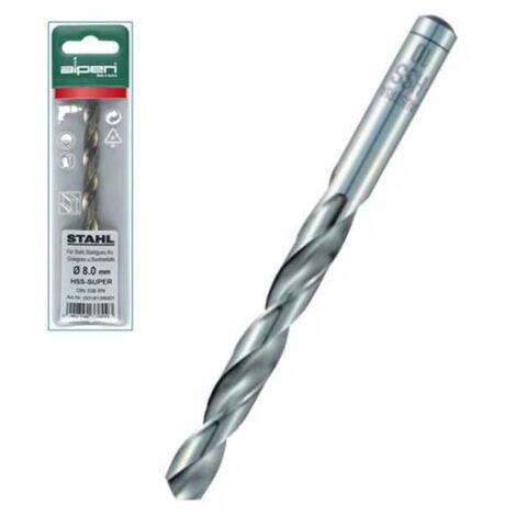 ALPEN Broca HSS Super 1,00 mm. (Blister 3 Piezas), Multicolor