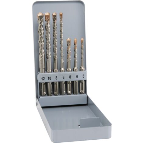 ALPEN HM-Hammerbohrer-Satz SDS-Plus 2-Schneider F4 7-teilig in Metallkassette