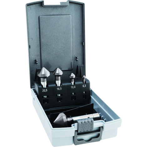 ALPEN Kegelsenker Satz HSS Cobalt KP, 5-tlg., 90° Senkwinkel, Ø 6,30–25,00 mm