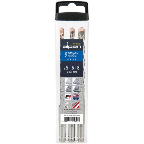 Alpen-maykestag Estuche Brocas SDS Plus F4 3 piezas