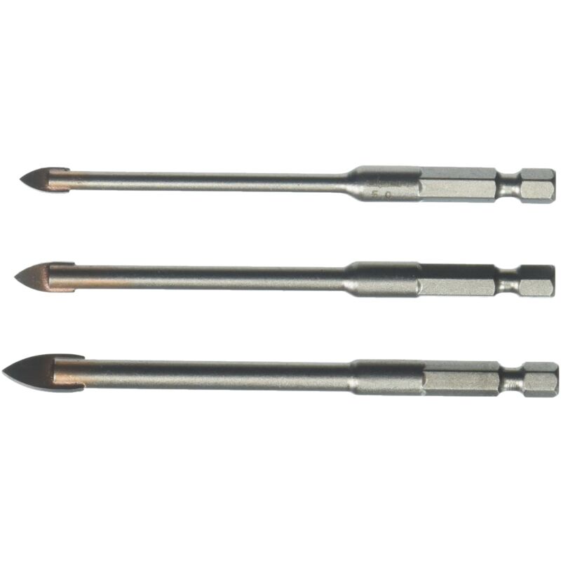 Profi Glas atm 3 0028900003100 Kit punte da vetro 3 parti 5 mm, 6 mm, 8 mm 1/4 (6.3 mm) 1 pz. - Alpen