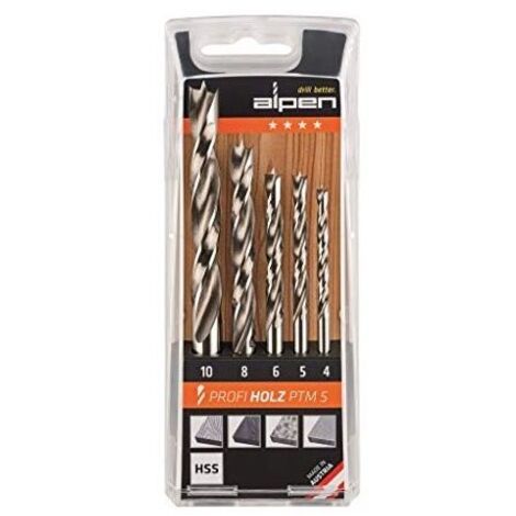 Alpen Punte per Trapano PTM 5 Profi Legno 4-5-6-8- 10