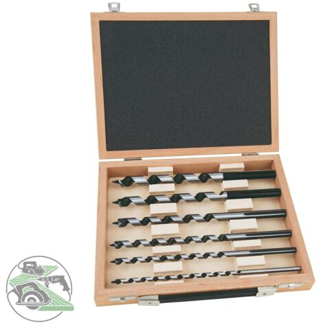 Alpen Schlangenbohrer Set 6 tlg 6 8 10 12 14 16 x 235 mm Sechskant Holzkassette