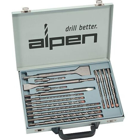 ALPEN SDS-Plus foret a marteau et set de ciseau SDS-plus KIT 16 pcs.