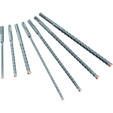 ALPEN SDS-Plus Hammerbohrer Satz FORCE X Mix Box 7 tlg. Ø 6,0-10,0 x 160 und Ø 6,0-12,0 x 260 mm