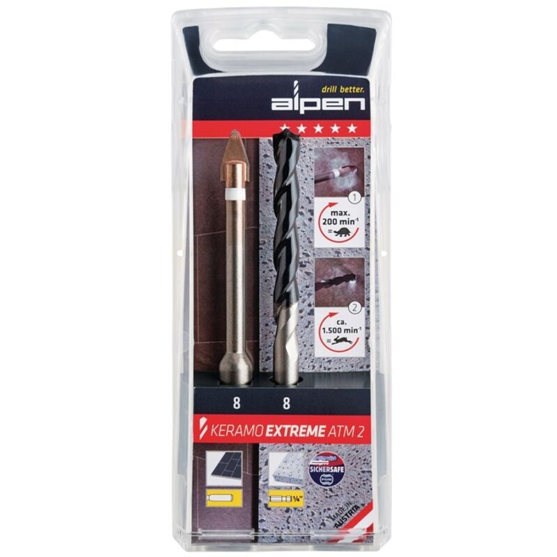 Image of Keramikbohrer Keramo extreme Set 5 mm Länge 105 mm - Alpen