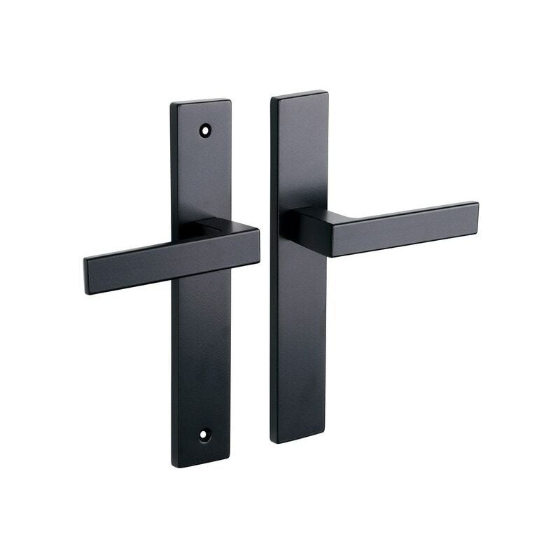 2 poignees de porte Nathan/loft sans trou acier entraxe 195 mm - Alpertec