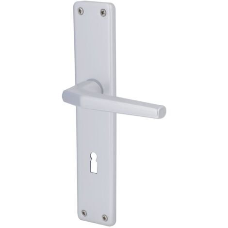 Alpertec BB-Langschildgarnitur Tanja Aluminium F1 silber eckig Beschläge