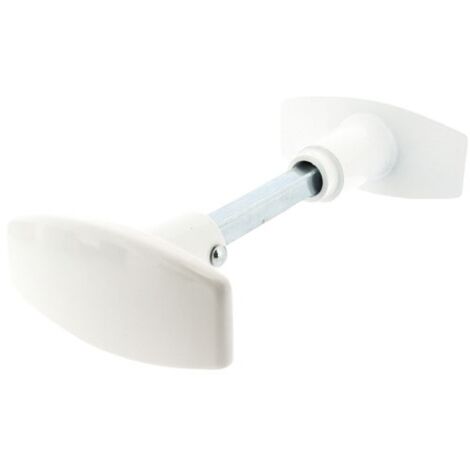 ALPERTEC - Bouton double aluminium blanc carré de 6/7 mm