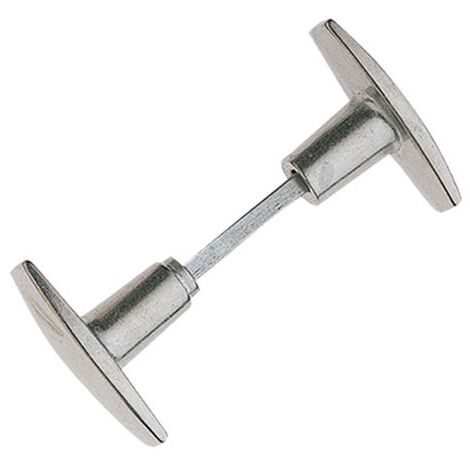 ALPERTEC - Bouton double chantier aluminium poli carré de 6/7 mm