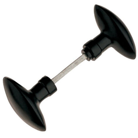 ALPERTEC - Bouton double olive aluminium noir carré de 6 mm