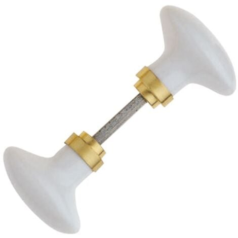 ALPERTEC - Ensemble boutons de porte olive porcelaine blanc