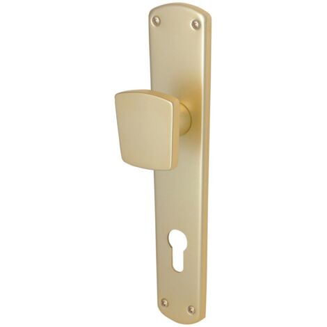 Alpertec PZ-Knopflangschild Aluminium gold abgerundet Beschläge