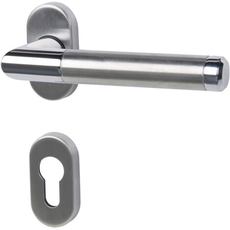 Alpertec Rosetten-Halbgarnitur Cork rechts Edelstahl silber Beschläge