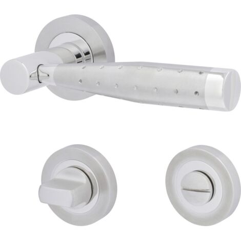 Alpertec WC-Rosettengarnitur Solid 5 Türgarnitur Türdrücker Türgriffe