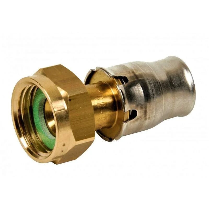 Raccord sans outils, multicouche à clipser 26 mm, femelle écrou-tournant 26x34