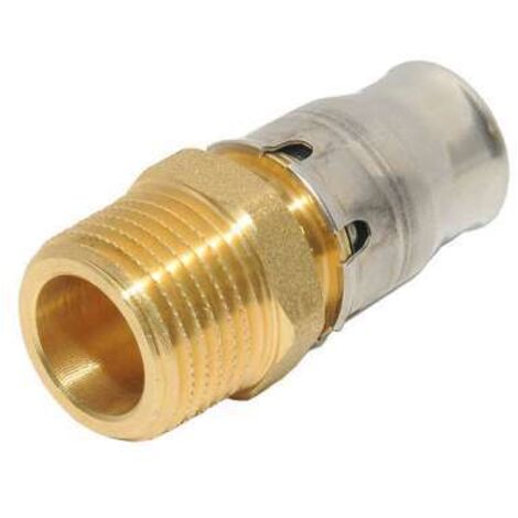 ALPEX PLUS werkzeuglose Tectite-Verbindung für 16 mm Multilayer, festes Außengewinde 15x21