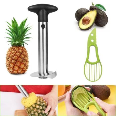 ALPEXE-55 Bonne performance: Eplucheur, noyaux et tranches d\'un ananas entier en quelques secondes. Permet