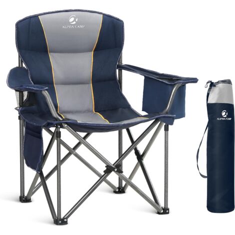 Chaise De Camping Pliante Robuste Aurora – Noir – Aluminium – Neuve