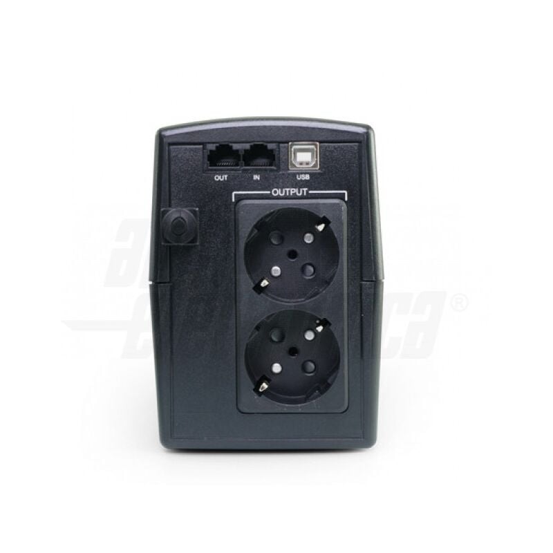 Alpha Elettronica - Alpha electronic 600va compact ups avec batterie intégrée et 2 prises schuko - kups0600