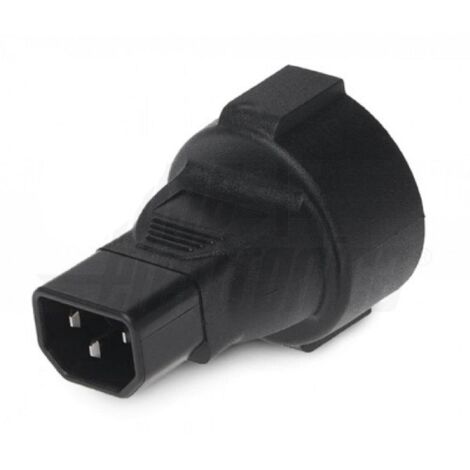 Alpha elettronica adattatore da presa tedesca a iec320 c14 maschio 10a 250v 23-33/7-2