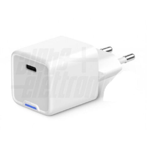 Alpha elettronica alimentatore plug-in gan pd 1x usb c 30w power delivery 3.0 kd530030w
