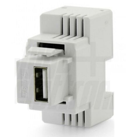 Alpha elettronica caricatore keystone usb 5v 3a - bianco  15w incasso