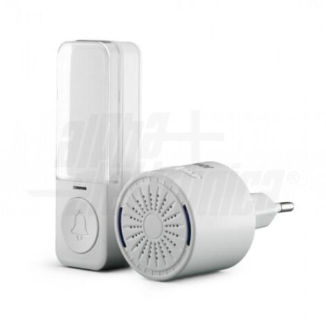 Alpha elettronica kit campanello wireless bianco con pulsante cinetico fino a 180 m db100-01w