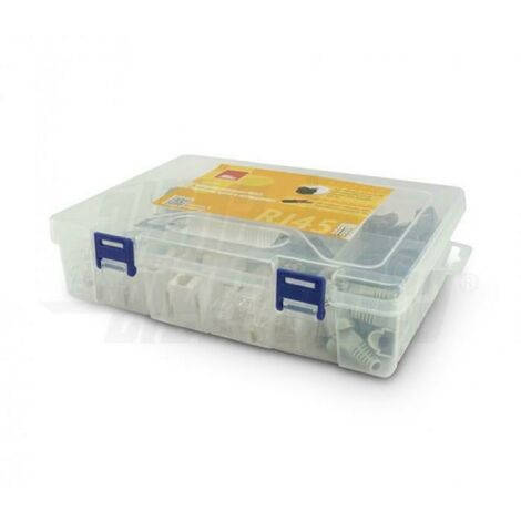 Alpha elettronica kit valigetta accessori rj45, spine e accoppiatori kit.001