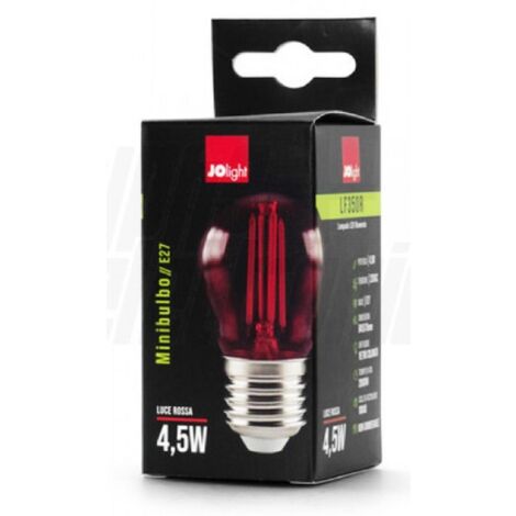 Alpha elettronica lampada led a filamento mini bulbo 4.5w e27 rossa lf350r