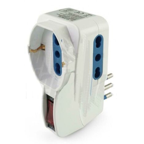 Alpha elettronica presa multipla spina 10a. 2pr bp 1pr sch.