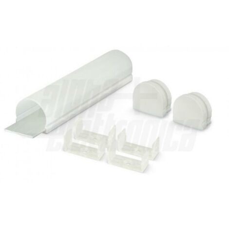 Alpha elettronica profilo in allluminio cover pc opaca ip65 2 metri jo380/172-12k