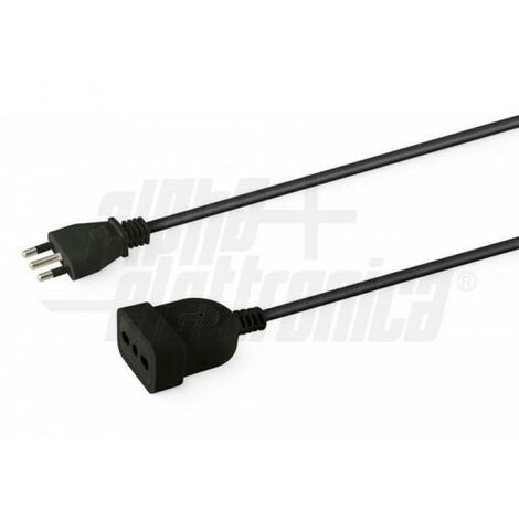 Alpha elettronica prolunga sp-pr 16a 5m bipas 3x1 nera