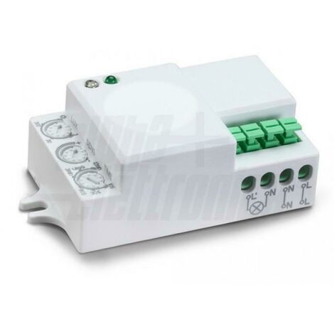 Alpha elettronica sensore di movimento micronde 230vac 4 p