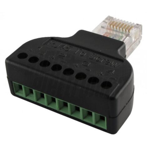 Alpha elettronica spina rj45 a morsetto colore nero in pvc 94-929