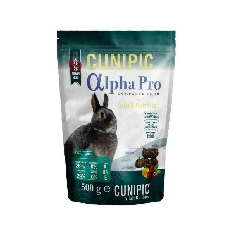 

Sin Marca - ALPHA PRO CONEJO ADULT 500 GR - 500GR