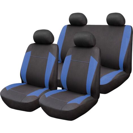 Alpha Set Completo Coprisedili auto universale blu-nero