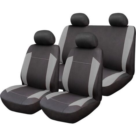 Alpha Set Completo Coprisedili auto universale grigio-nero