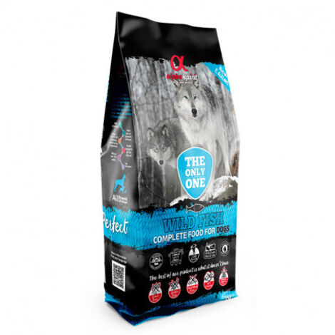 Alpha Spirit Alleinfuttermittel für Hunde, Wildfisch, 12 kg