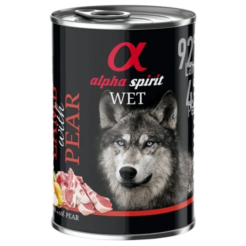 

Alpha Spirit Lata Cordero Pera Alimentación Húmeda para Perros - 6x400 gr