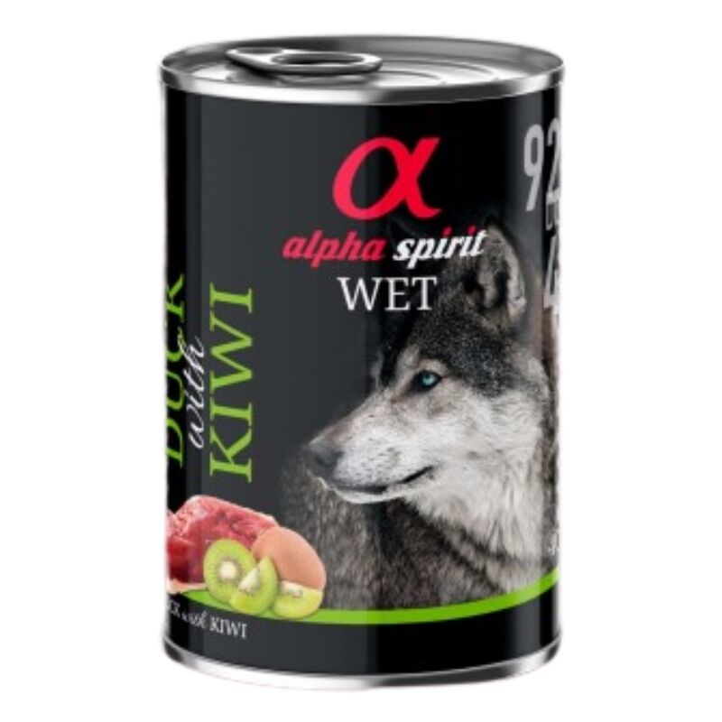 

Alpha Spirit Lata Pato Kiwi Alimentación Húmeda para Perros - 6x400 gr