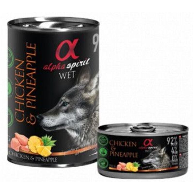 

Alpha Spirit Lata Pollo Piña Alimentación Húmeda para Perros - 12x150 gr