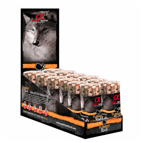 Alpha Spirit Ristra de Barrias de Pavo fÐ©r Hundekasten 12 x 16 Einheiten