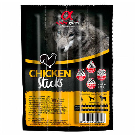 Alpha Spirit Ristrra von HÐ©hnerbars fÐ©r Hunde 4 Bars x 10g - 16 Einheiten