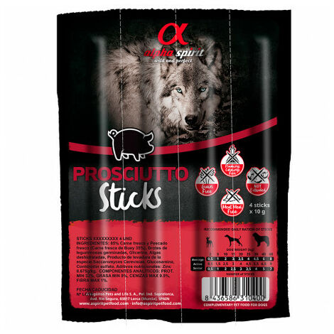 Alpha Spirit Ristrra von Hundeschinken Bars - 16 x 4 Einheiten Box