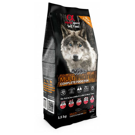 Alpha Spirit Semihumo multiproteina per cani - 1,5 kg
