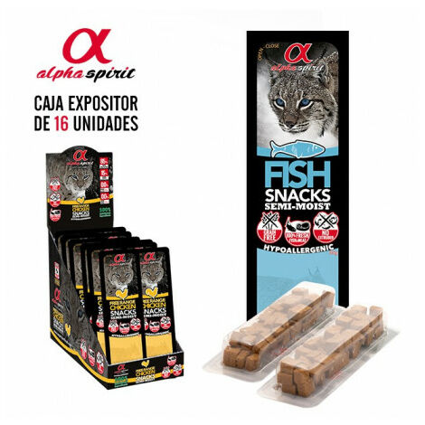 Alpha Spirit Snack Fisch fÙr Katze 16 Beutel x 35 g